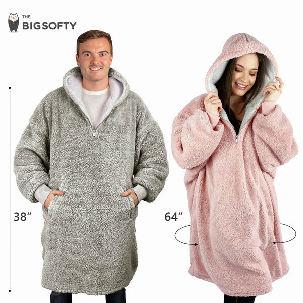 Teddy Fleece | Oversized Blanket Hoodie | Pale Grey