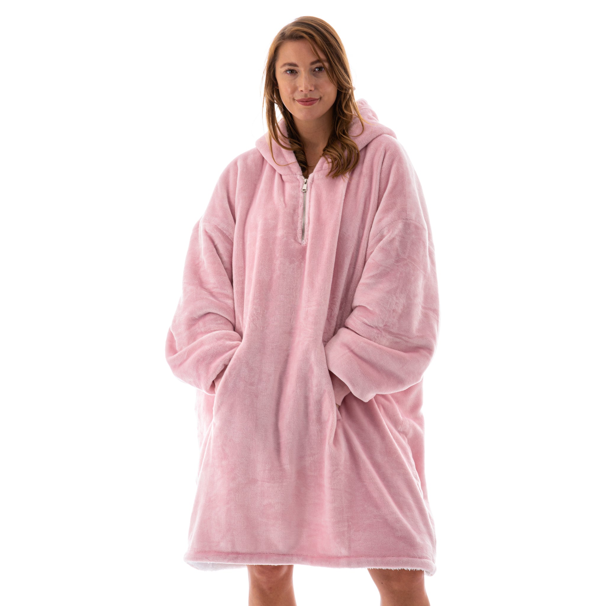 Oversized Blanket Hoodie | Soft Pink